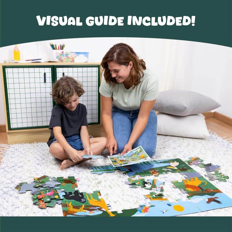 Giant Jungle Floor Puzzle for Kids – Screen Free Animal Fun and Early Learning