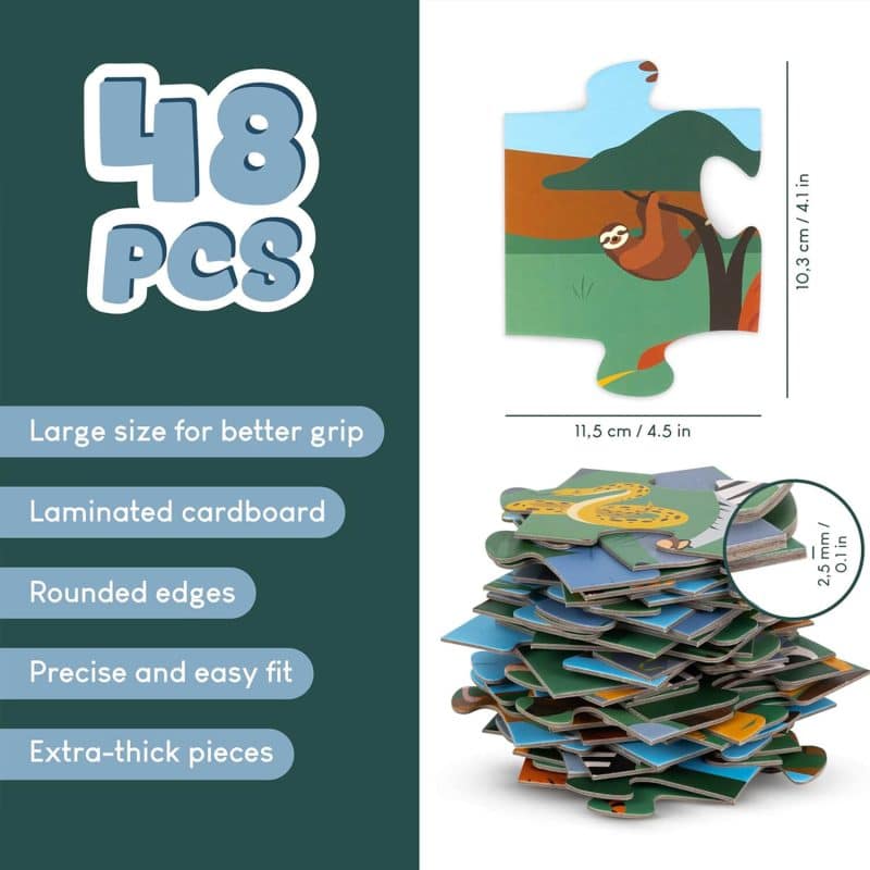 Giant Jungle Floor Puzzle for Kids – Screen Free Animal Fun and Early Learning