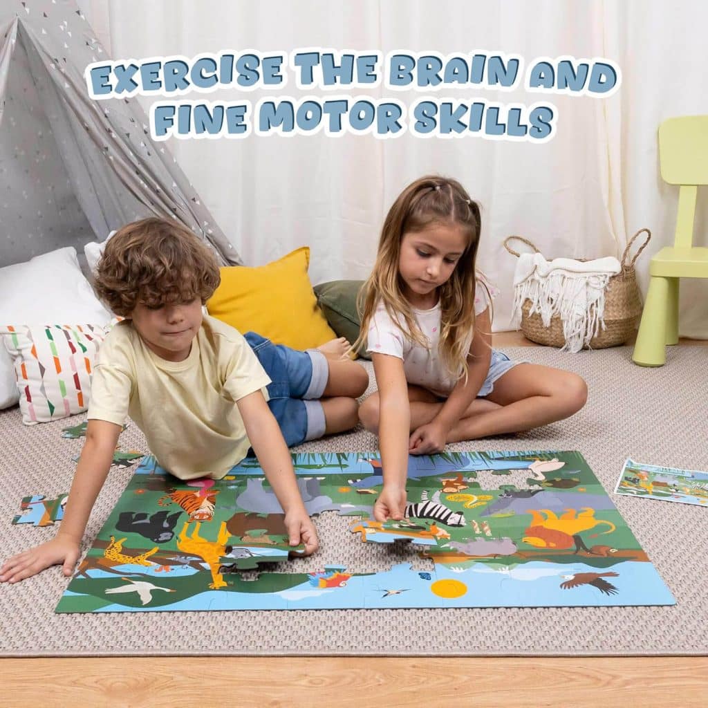 Giant Jungle Floor Puzzle for Kids – Screen Free Animal Fun and Early Learning