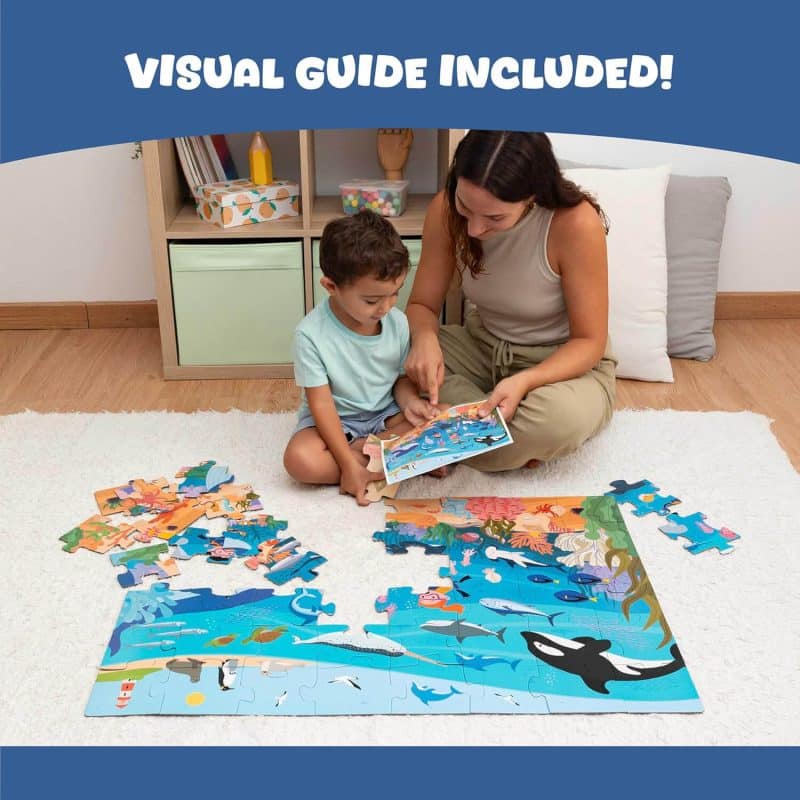 Giant Ocean Floor Puzzle for Kids – Screen Free Sea Animal Fun and Learning