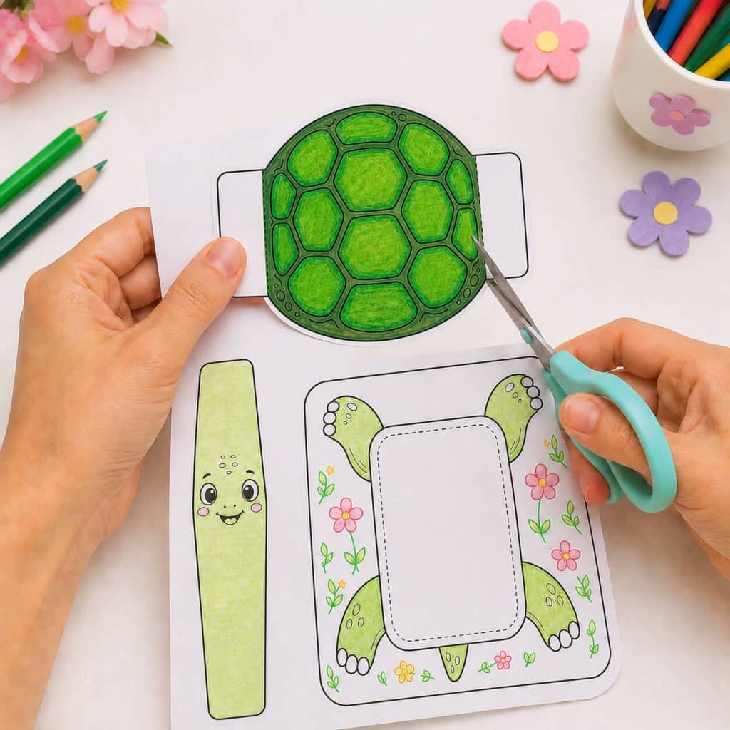 How to Make a Cute 3D Paper Turtle Craft