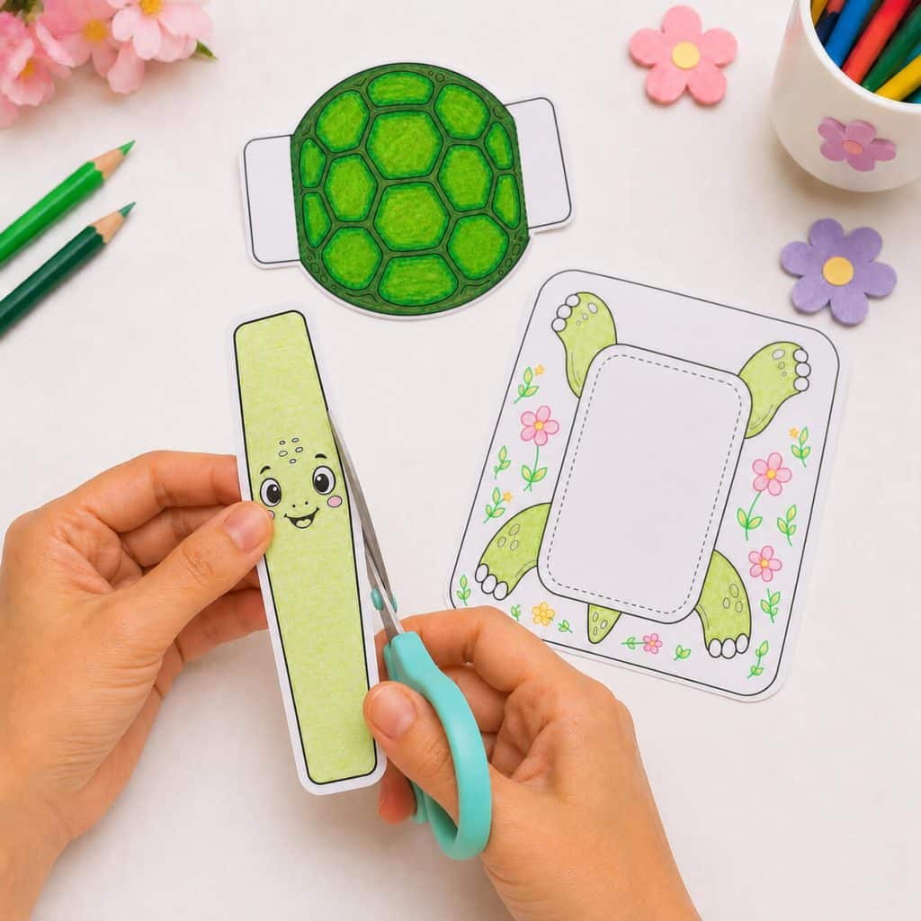 How to Make a Cute 3D Paper Turtle Craft
