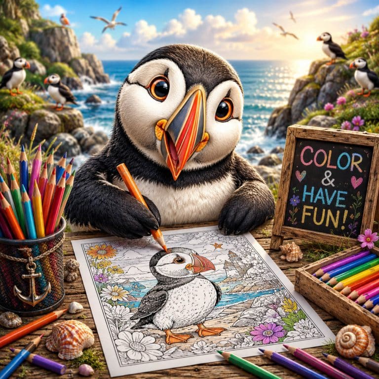 Puffin Coloring Pages