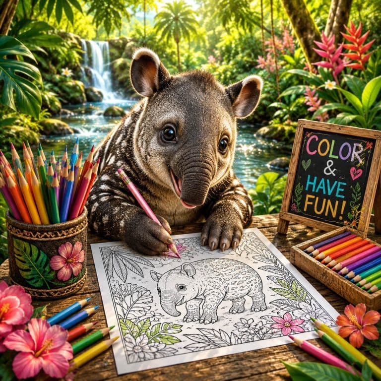 Tapir Coloring Pages