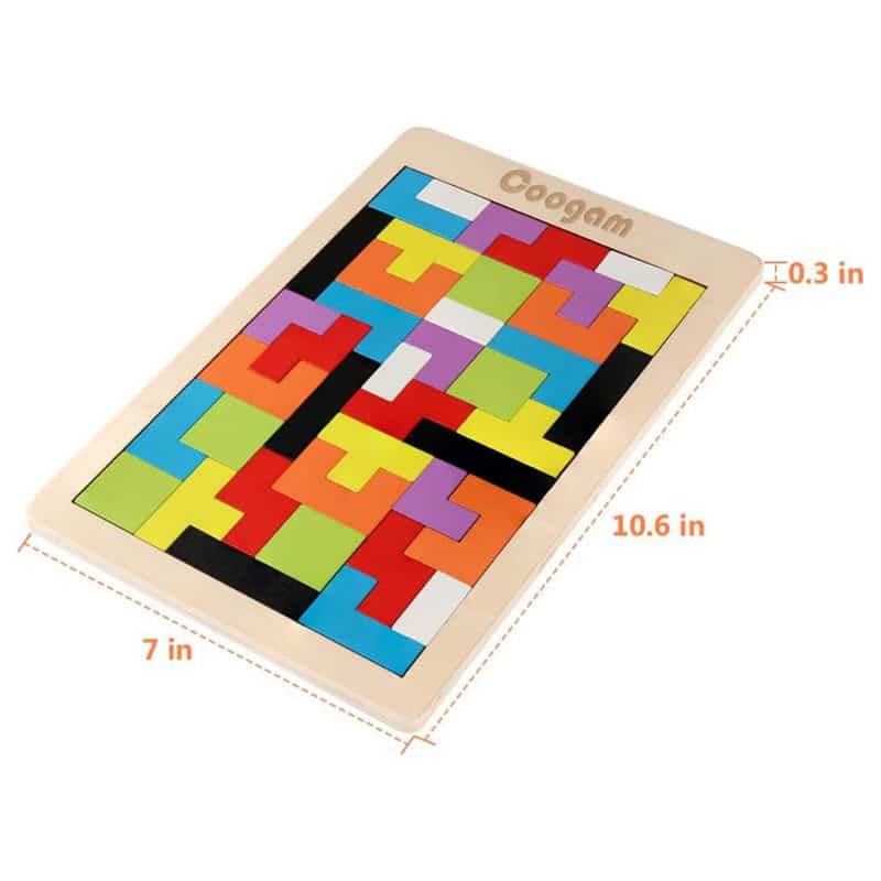 Wooden Blocks Puzzle for Kids – Creative Shape Sorting Play