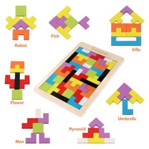 Wooden Blocks Puzzle for Kids – Hands-On Shape, Color and Problem-Solving Play