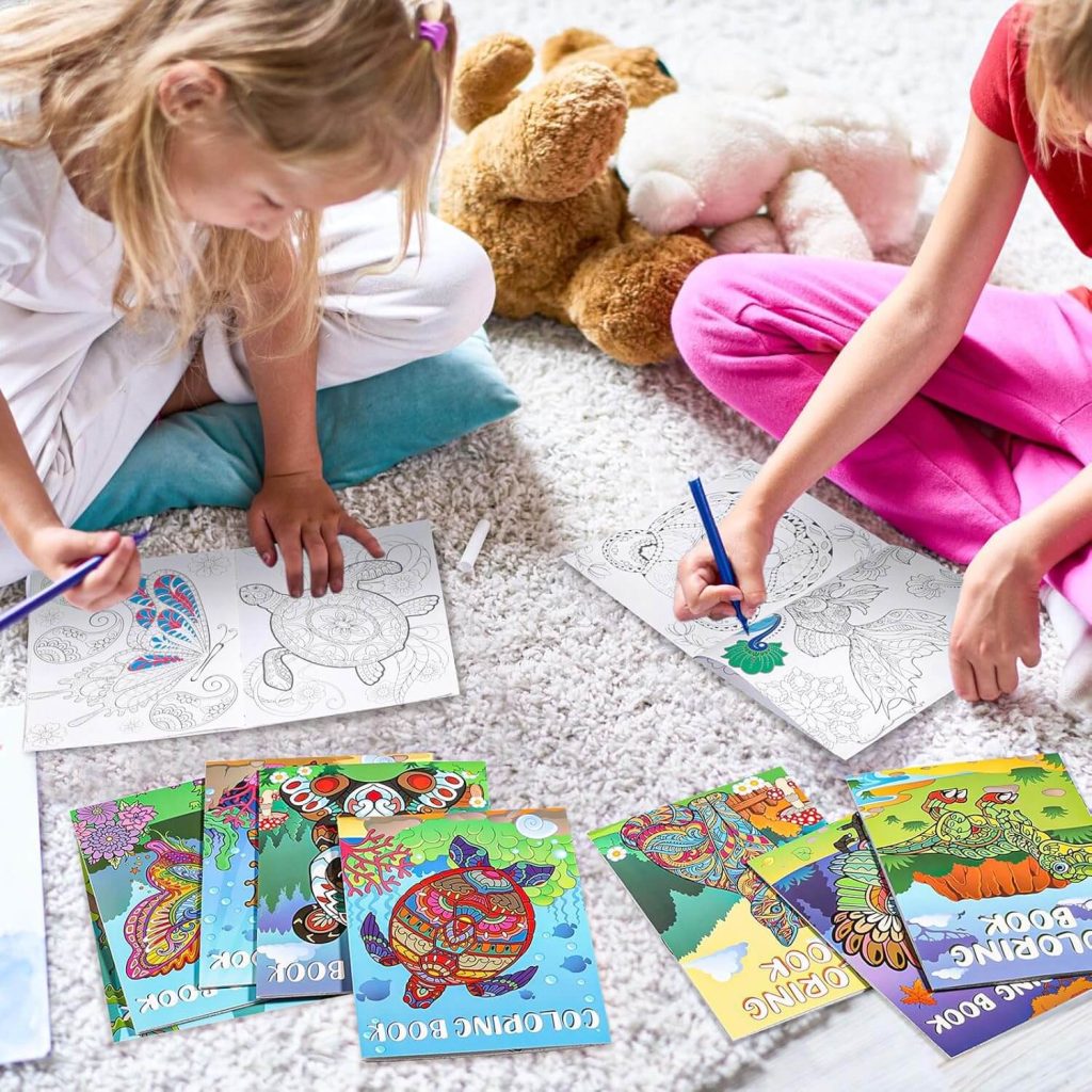 24 Pack Animal Mandala Coloring Books for Kids – Creative Mini Activity Books for Parties and Classrooms