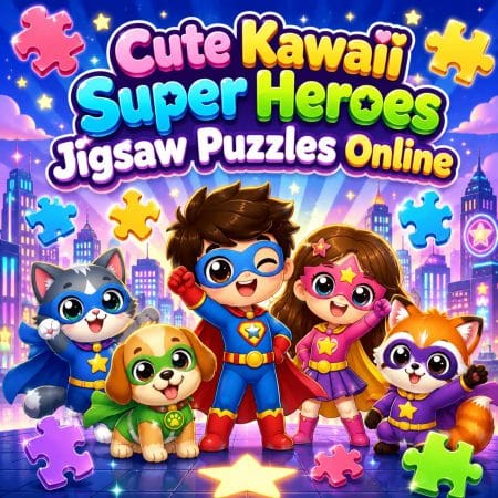 Cute Kawaii Super Heroes Jigsaw Puzzles Online