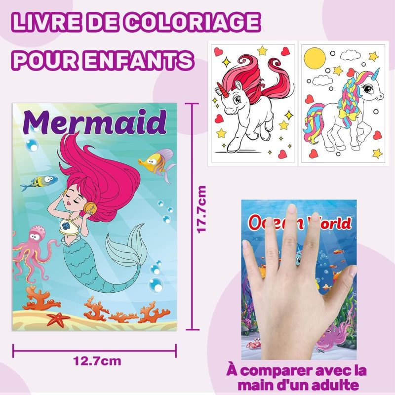 Pack de 20 cahiers de coloriage pour enfants 2 à 8 ans