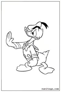 Donald Duck Holding One Hand Forward Coloring Page