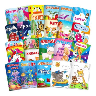 Pack de 20 cahiers de coloriage pour enfants 2 à 8 ans