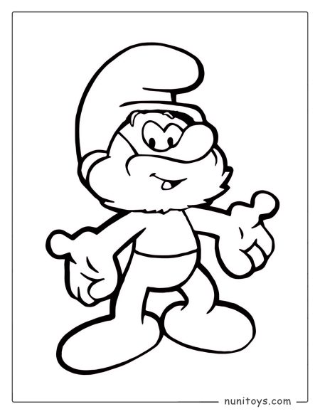 Página para colorear de Papá Pitufo