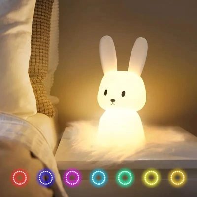 Silicone Bunny LED Night Light for Kids